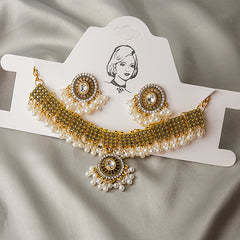 European And American Pearl Sequin Vintage Necklace Set